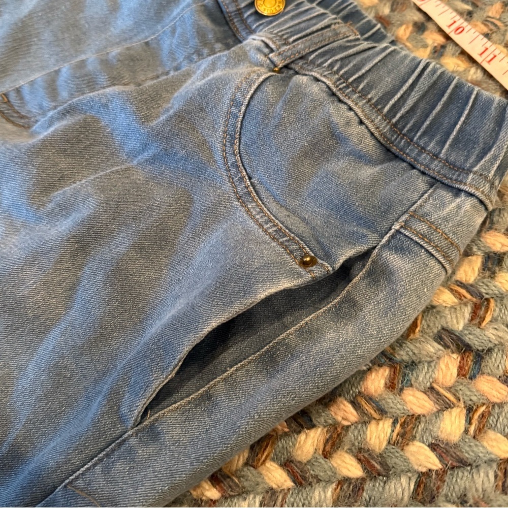High Rise Wide Leg Pull-On Stretch Jeans New sz M - Picture 2 of 8